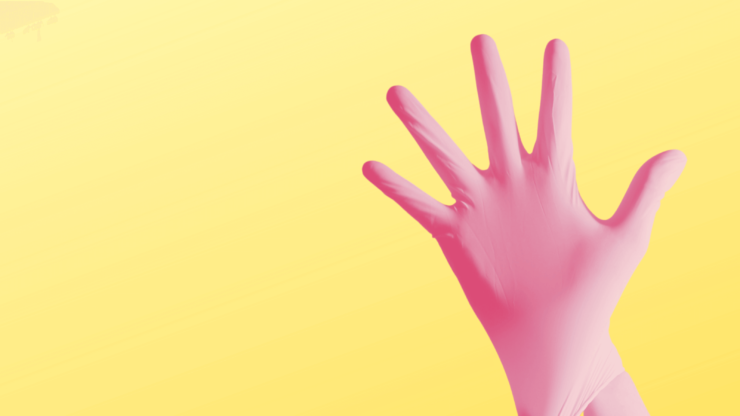 pinky gloves The Bold Woman