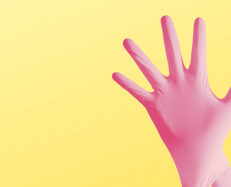 pinky gloves The Bold Woman