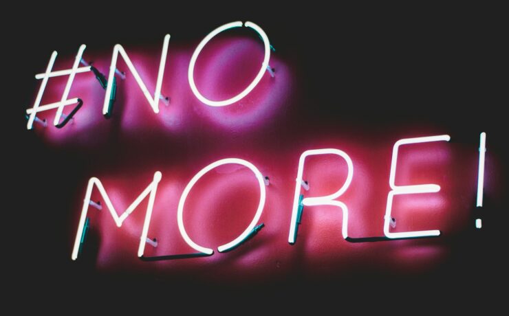 #No More! neon light