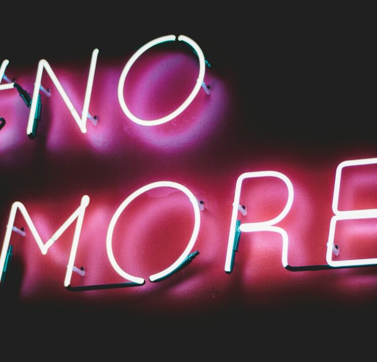 #No More! neon light