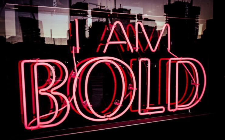 I Am bold neon signage at night time